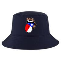 Leopard Print Lips with American Flag Cool Comfort Performance Bucket Hat