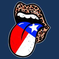 Leopard Print Lips with American Flag Flatbill Hat