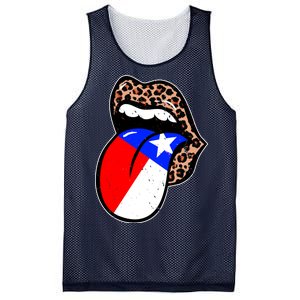 Leopard Print Lips with American Flag Mesh Reversible Basketball Jersey Tank