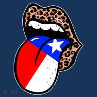 Leopard Print Lips with American Flag Kids T-Shirt