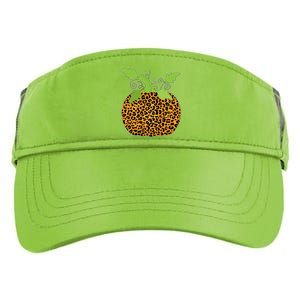 Leopard Print Pumpkin Adult Drive Performance Visor