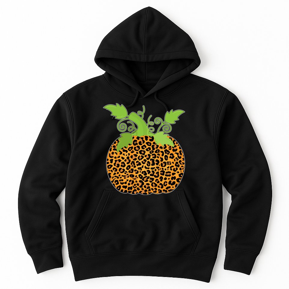 Leopard Print Pumpkin Hoodie