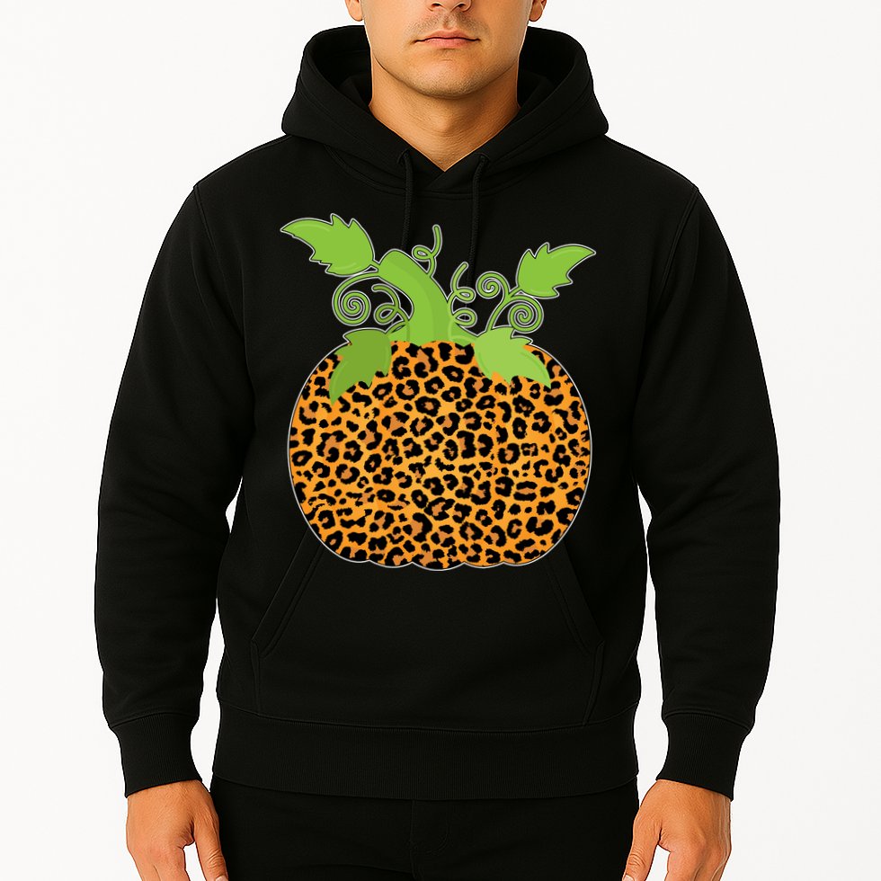 Leopard Print Pumpkin Hoodie