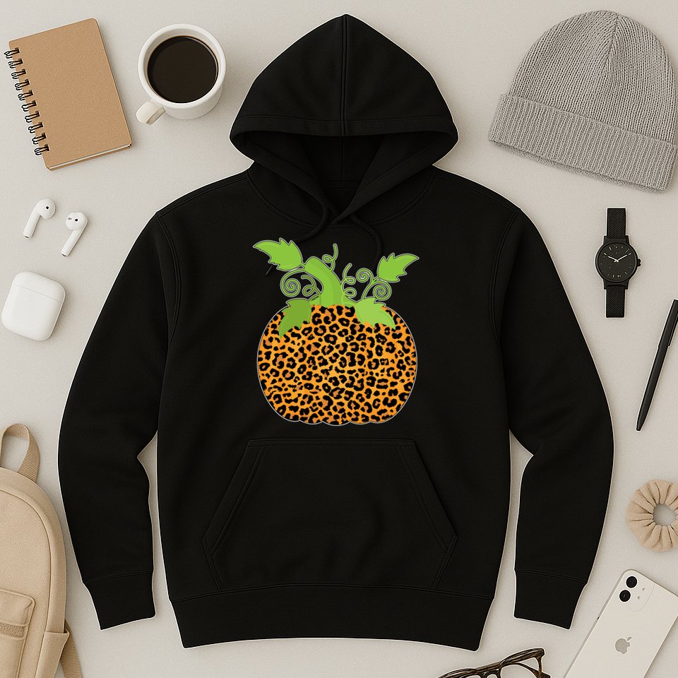 Leopard Print Pumpkin Hoodie