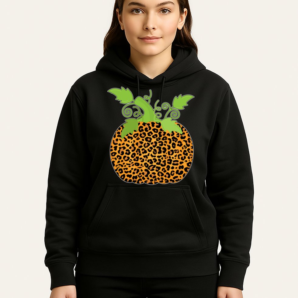 Leopard Print Pumpkin Hoodie