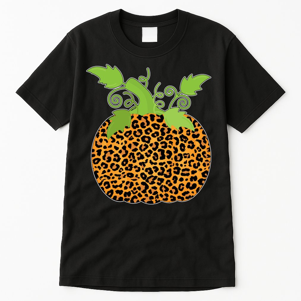 Leopard Print Pumpkin Tall T-Shirt