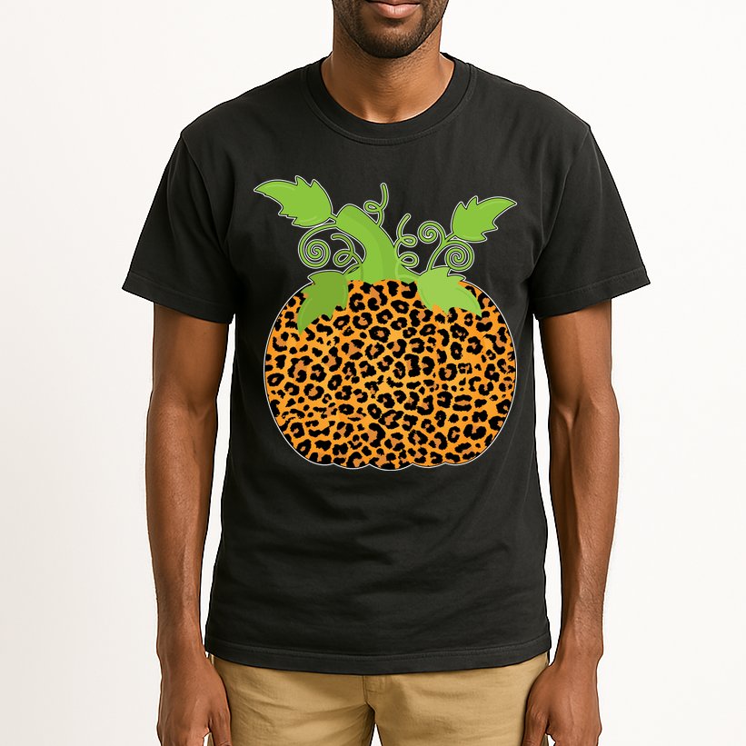 Leopard Print Pumpkin Tall T-Shirt