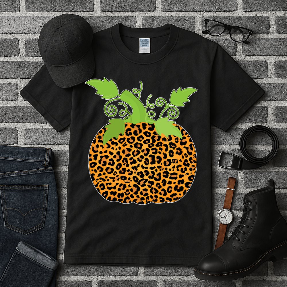 Leopard Print Pumpkin Tall T-Shirt