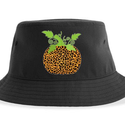 Leopard Print Pumpkin Sustainable Bucket Hat
