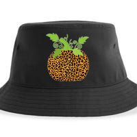 Leopard Print Pumpkin Sustainable Bucket Hat