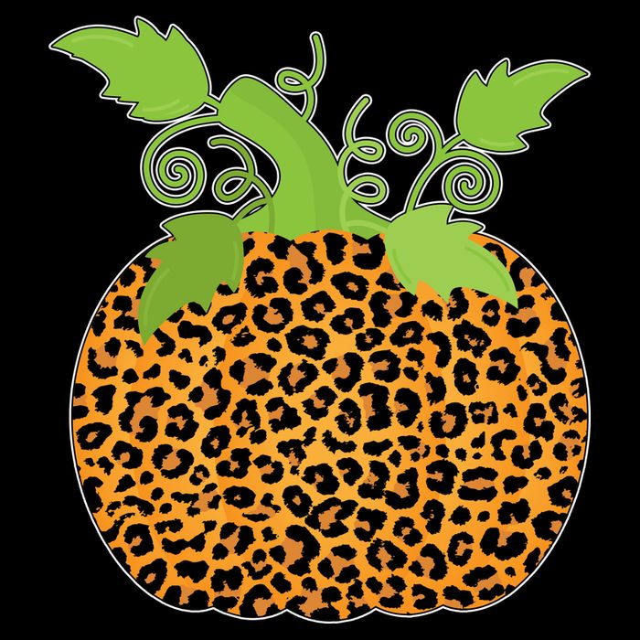 Leopard Print Pumpkin Tie-Dye T-Shirt