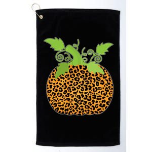 Leopard Print Pumpkin Platinum Collection Golf Towel