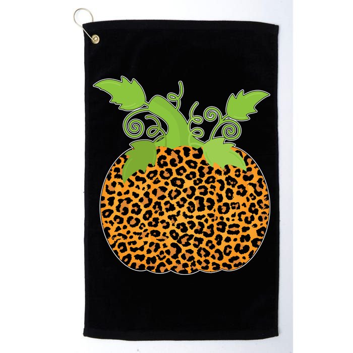Leopard Print Pumpkin Golf Towel
