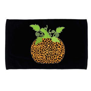 Leopard Print Pumpkin Microfiber Hand Towel