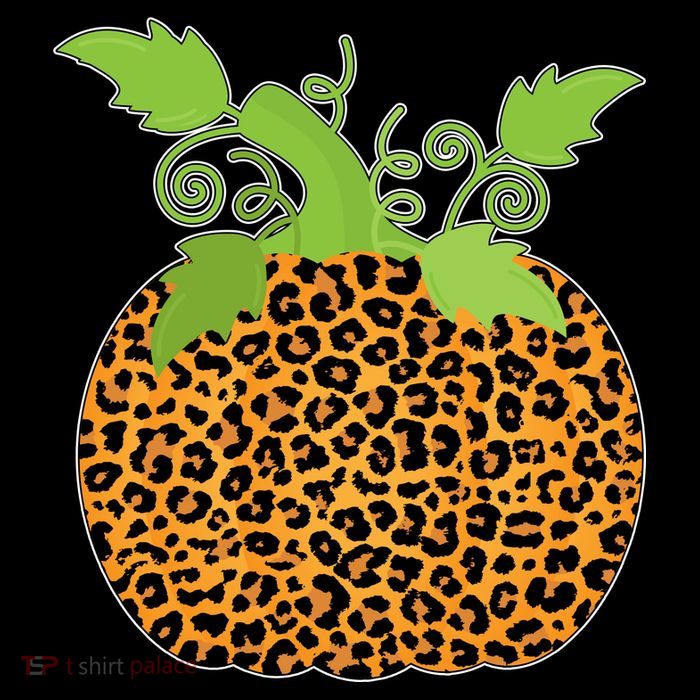 Leopard Print Pumpkin Kids T-Shirt