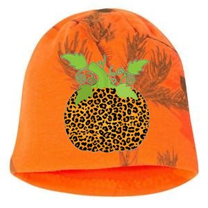 Leopard Print Pumpkin Kati - Camo Knit Beanie