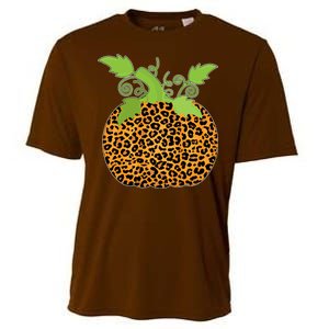 Leopard Print Pumpkin Cooling Performance Crew T-Shirt