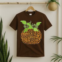 Leopard Print Pumpkin T-Shirt