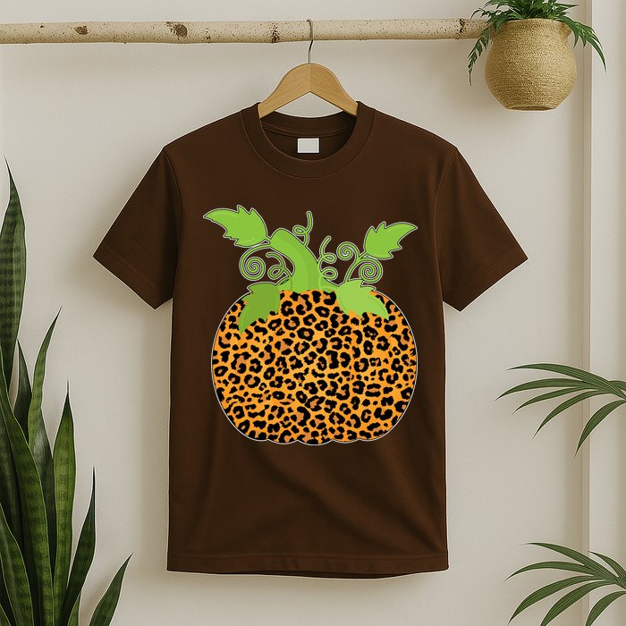 Leopard Print Pumpkin T-Shirt