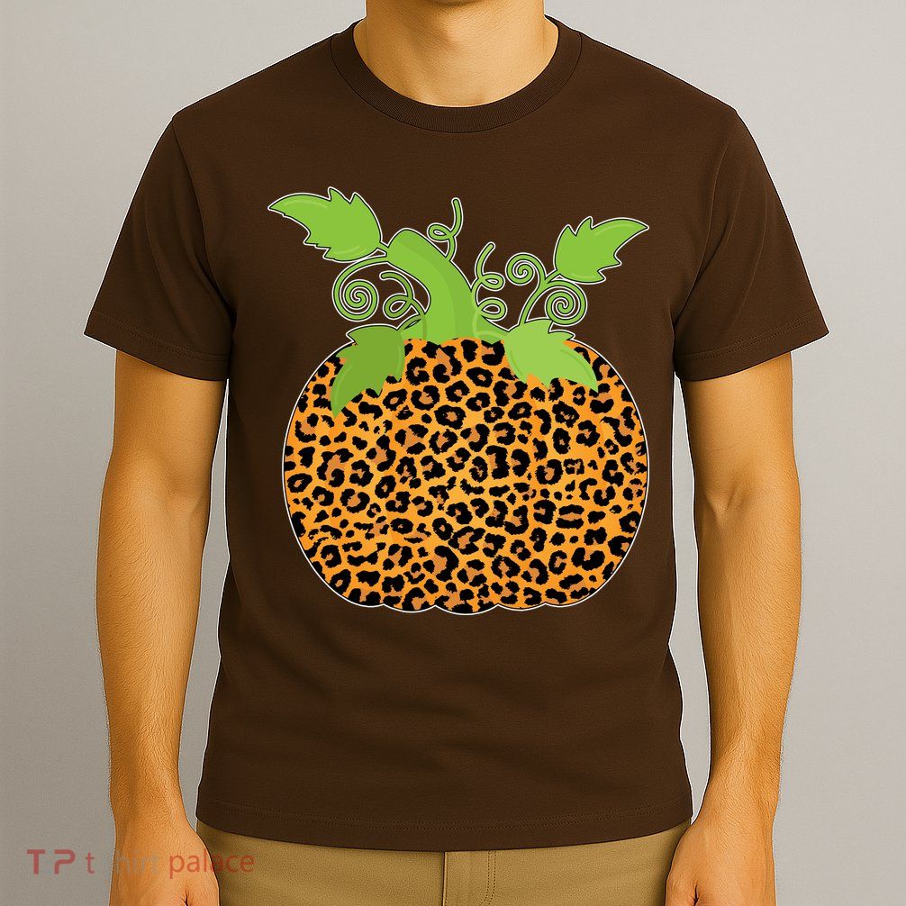 Leopard Print Pumpkin T-Shirt