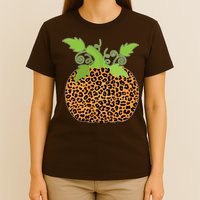 Leopard Print Pumpkin T-Shirt