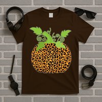 Leopard Print Pumpkin T-Shirt