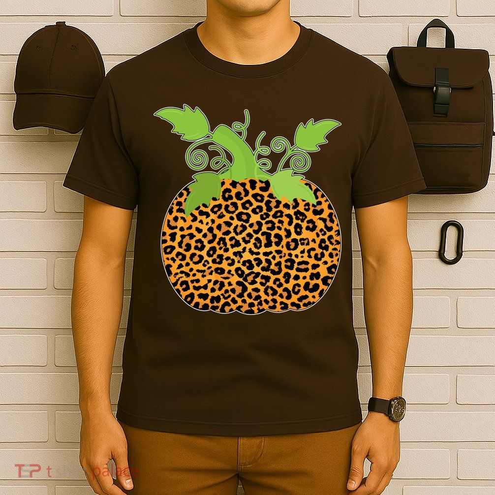 Leopard Print Pumpkin T-Shirt