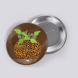 Leopard Print Pumpkin Button