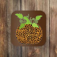 Leopard Print Pumpkin Coaster