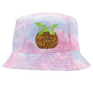 Leopard Print Pumpkin Tie-Dyed Bucket Hat