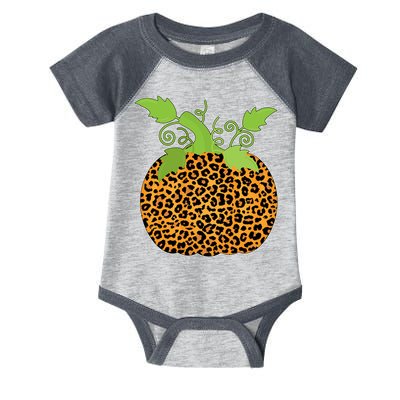 Leopard Print Pumpkin Infant Baby Jersey Bodysuit