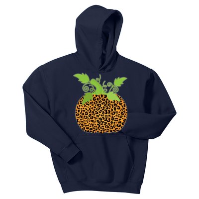 Leopard Print Pumpkin Kids Hoodie