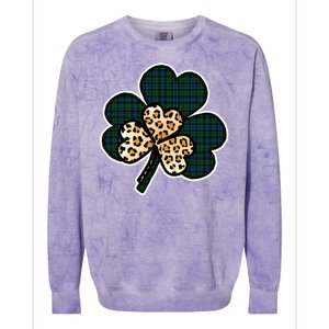 Leopard Shamrocks Clover Colorblast Crewneck Sweatshirt