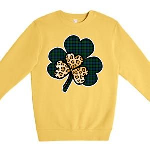 Leopard Shamrocks Clover Premium Crewneck Sweatshirt