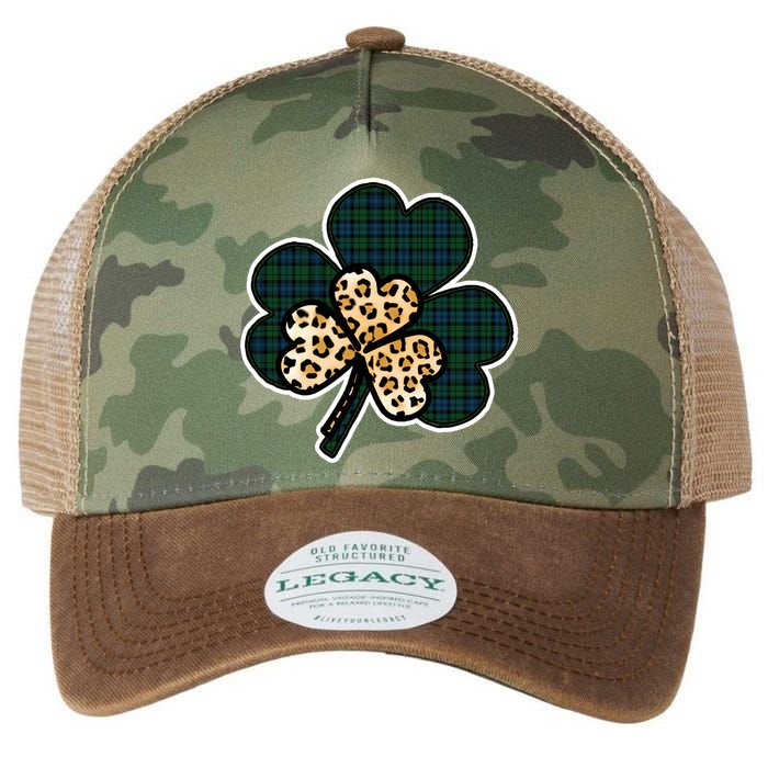 Leopard Shamrocks Clover Legacy Tie Dye Trucker Hat