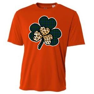 Leopard Shamrocks Clover Cooling Performance Crew T-Shirt