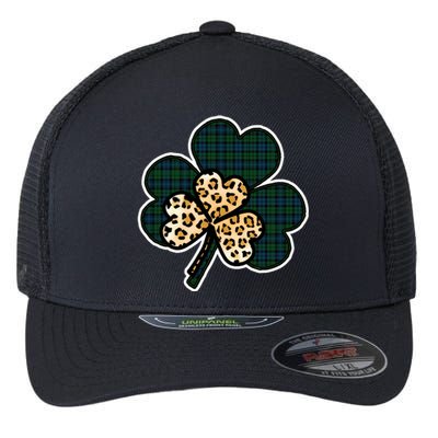 Leopard Shamrocks Clover Flexfit Unipanel Trucker Cap