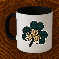 Leopard Shamrocks Clover Mug