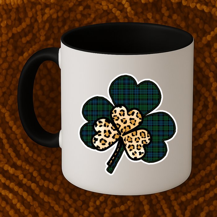 Leopard Shamrocks Clover Mug