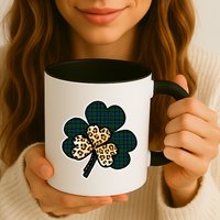 Leopard Shamrocks Clover Mug