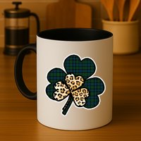 Leopard Shamrocks Clover Mug