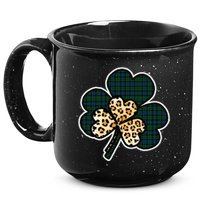 Leopard Shamrocks Clover 15oz Campfire Ceramic Mug