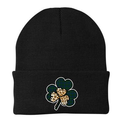 Leopard Shamrocks Clover Knit Cap Winter Beanie