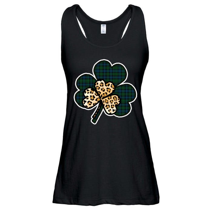 Leopard Shamrocks Clover Ladies Essential Flowy Tank