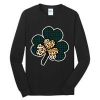 Leopard Shamrocks Clover Tall Long Sleeve T-Shirt