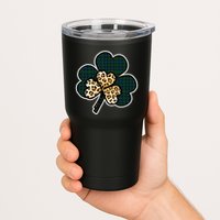 Leopard Shamrocks Clover Tumbler