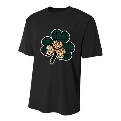 Leopard Shamrocks Clover Youth Performance Sprint T-Shirt