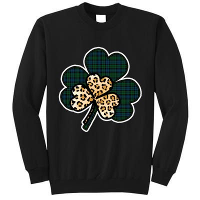 Leopard Shamrocks Clover Tall Sweatshirt