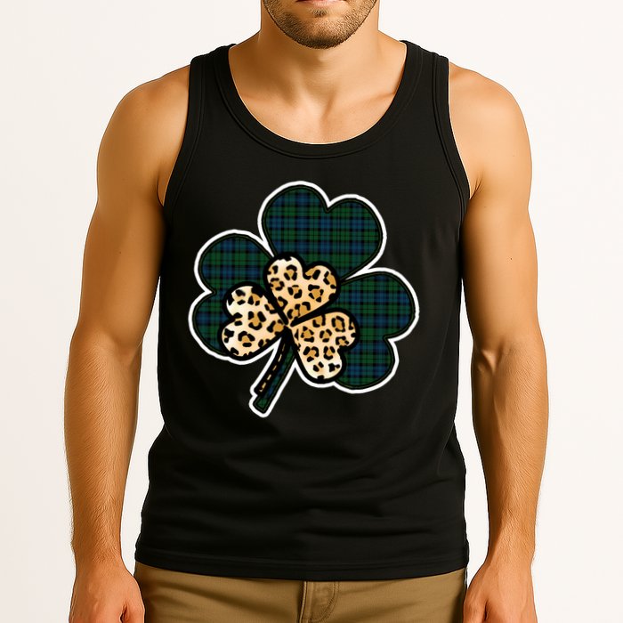 Leopard Shamrocks Clover Tank Top