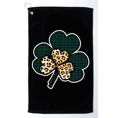 Leopard Shamrocks Clover Golf Towel